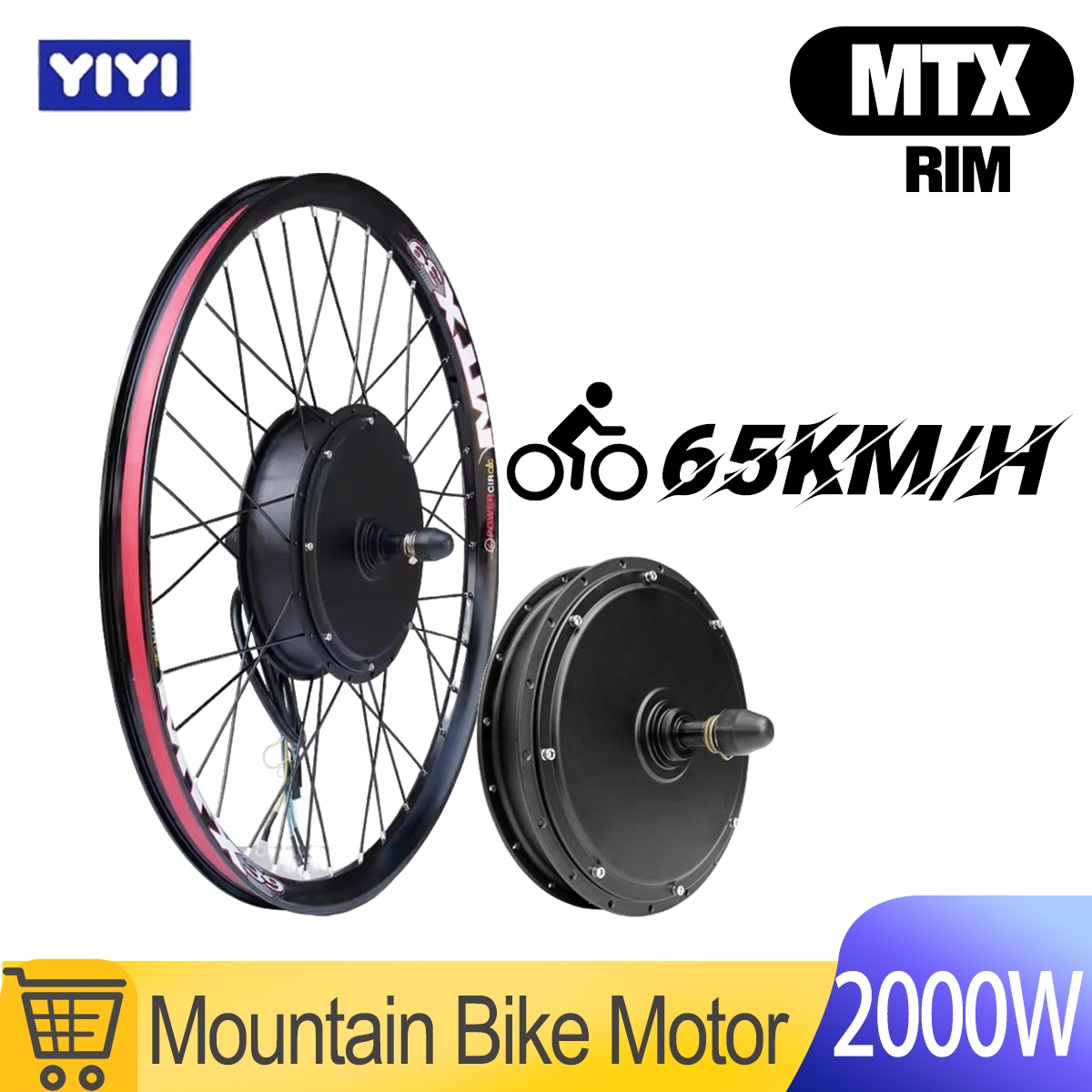 72V 5000W Hub Motor Kit - Motore per Bici Elettrica MTX 48V/52V