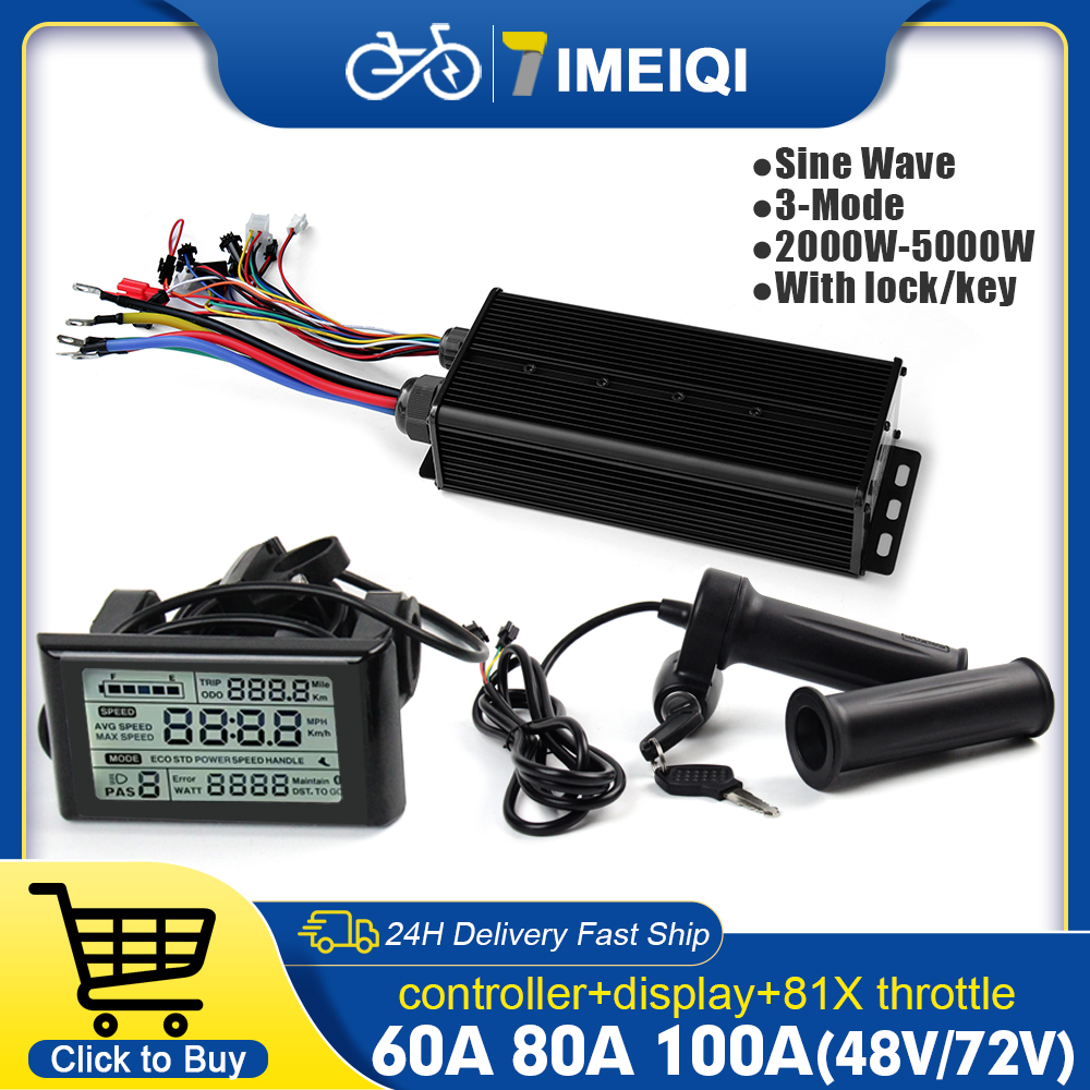 Sine Wave Controller 48V 72V 80A - 2000W-5000W 48V-72V E-Bike Controller onda sinusoidale